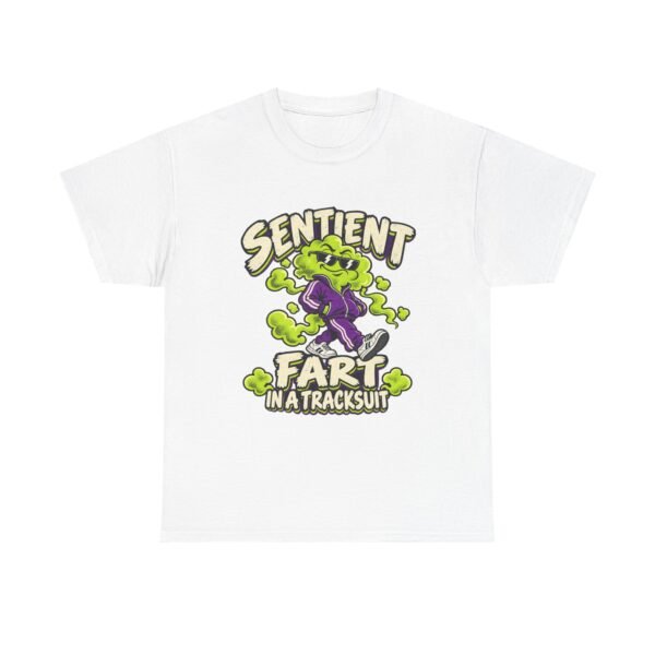 sentient fart in a tracksuit — unisex cotton t shirt